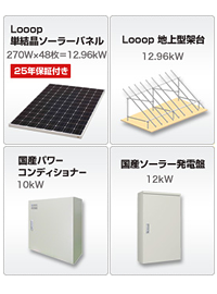 地上型MY発電所キット12.96kW